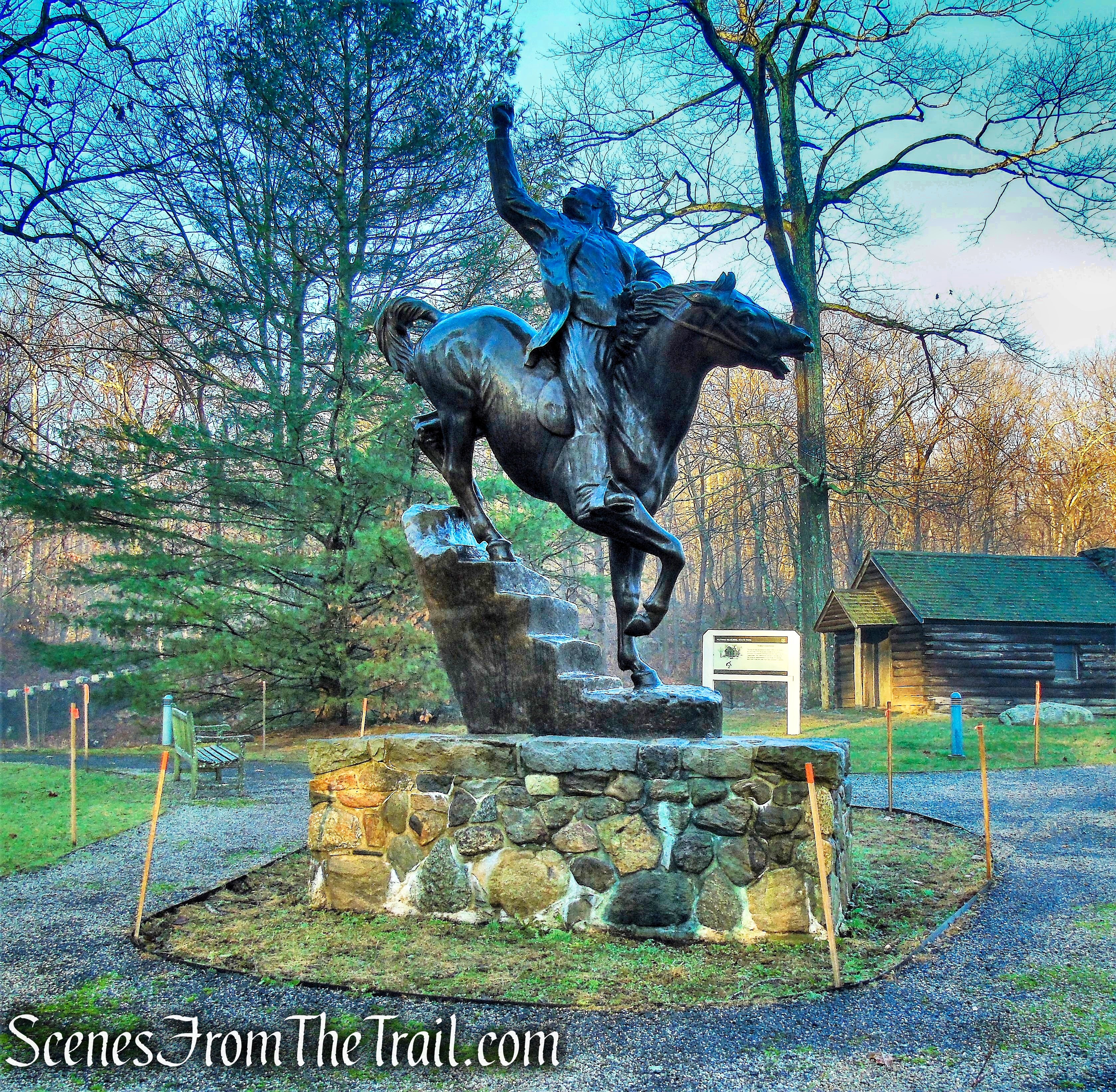 Putnam's Escape at Horseneck Bronze Statue