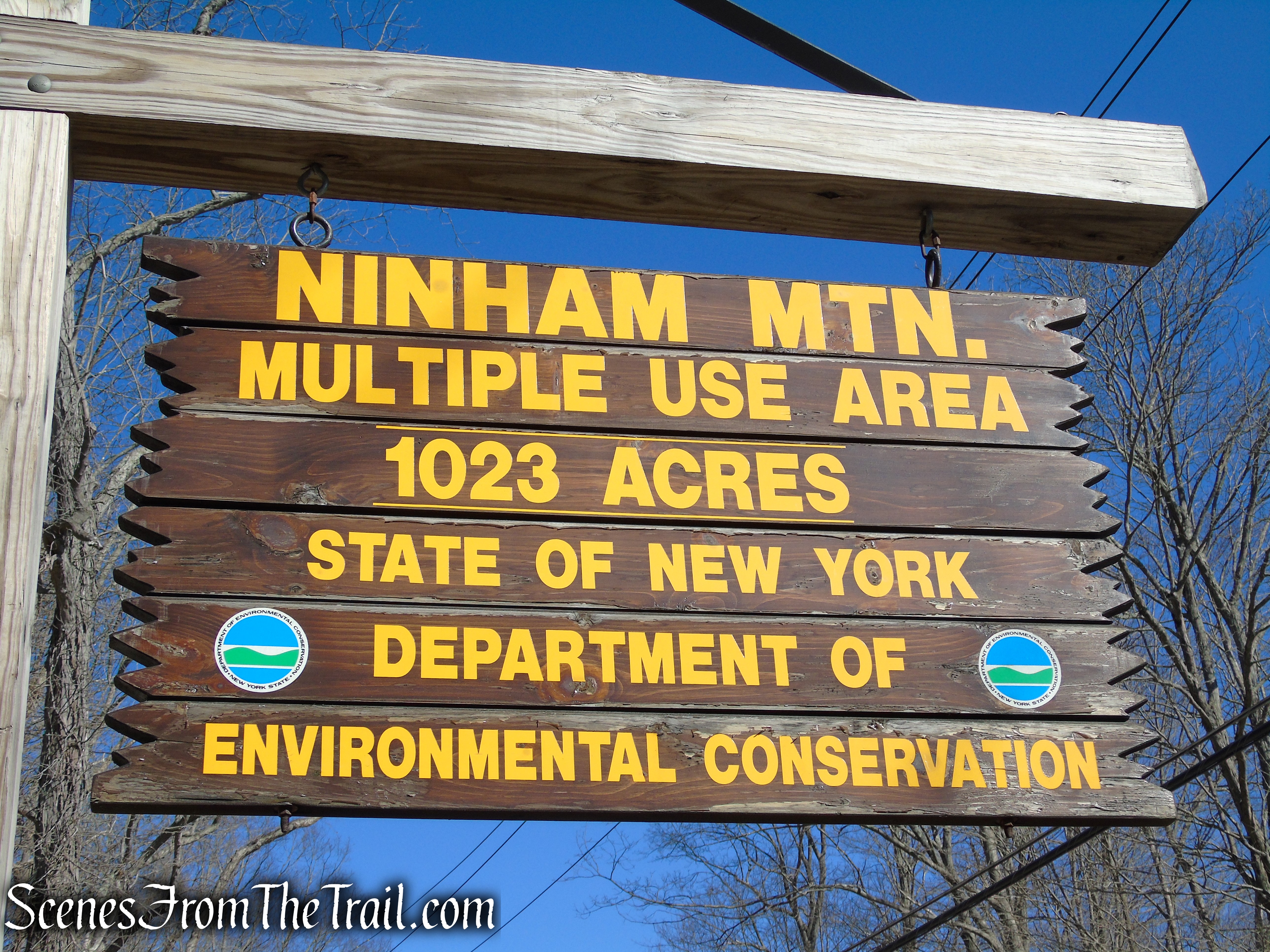 Nimham Mountain Multiple Use Area - outdated sign