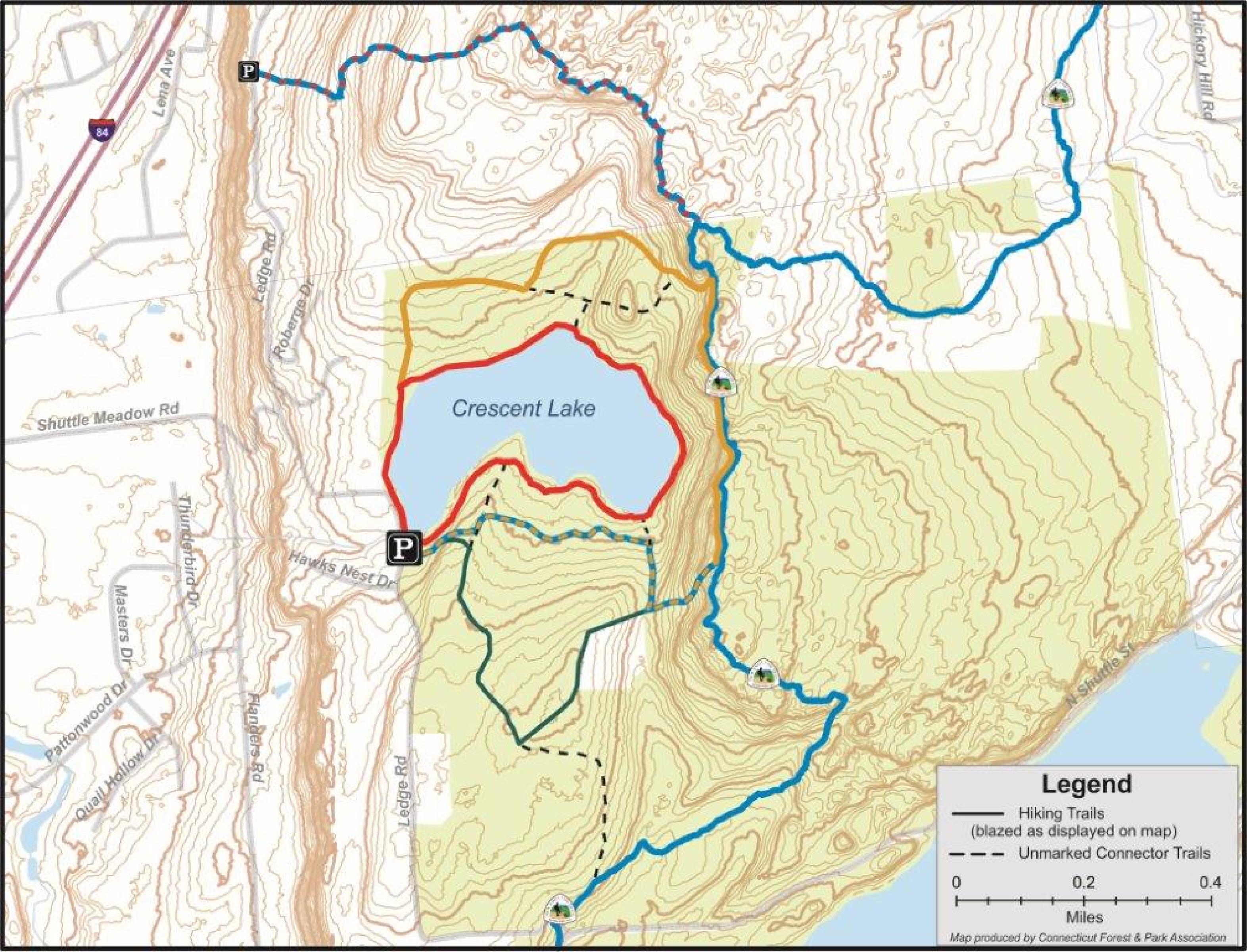 Crescent Lake Trails Map