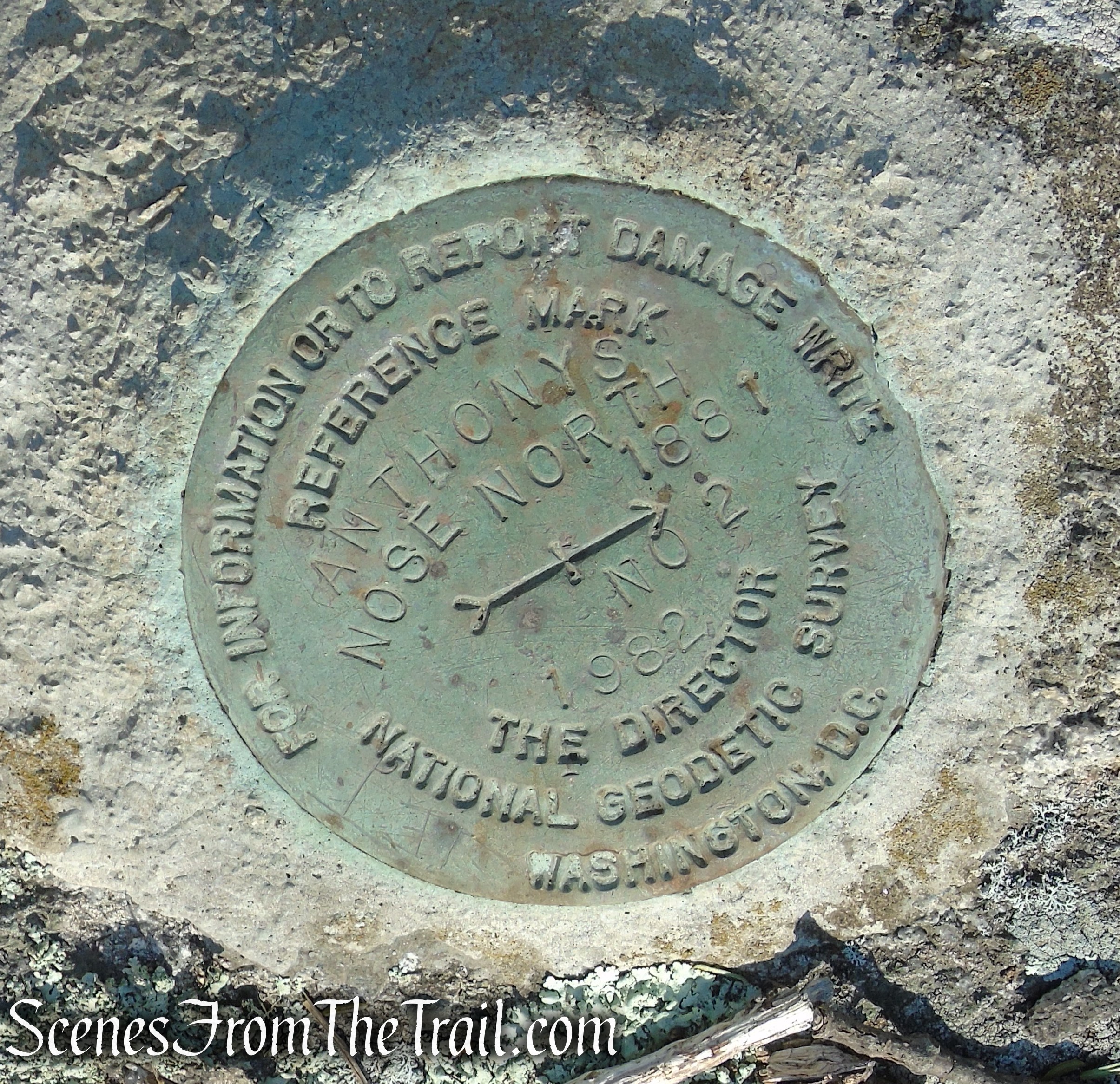 survey marker - Anthony’s Nose