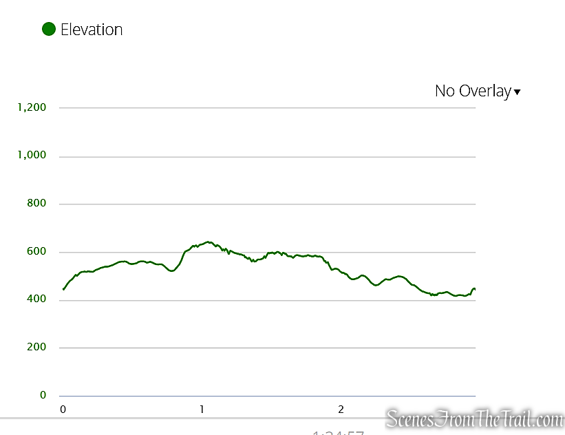 elevation profile - Crescent Lake
