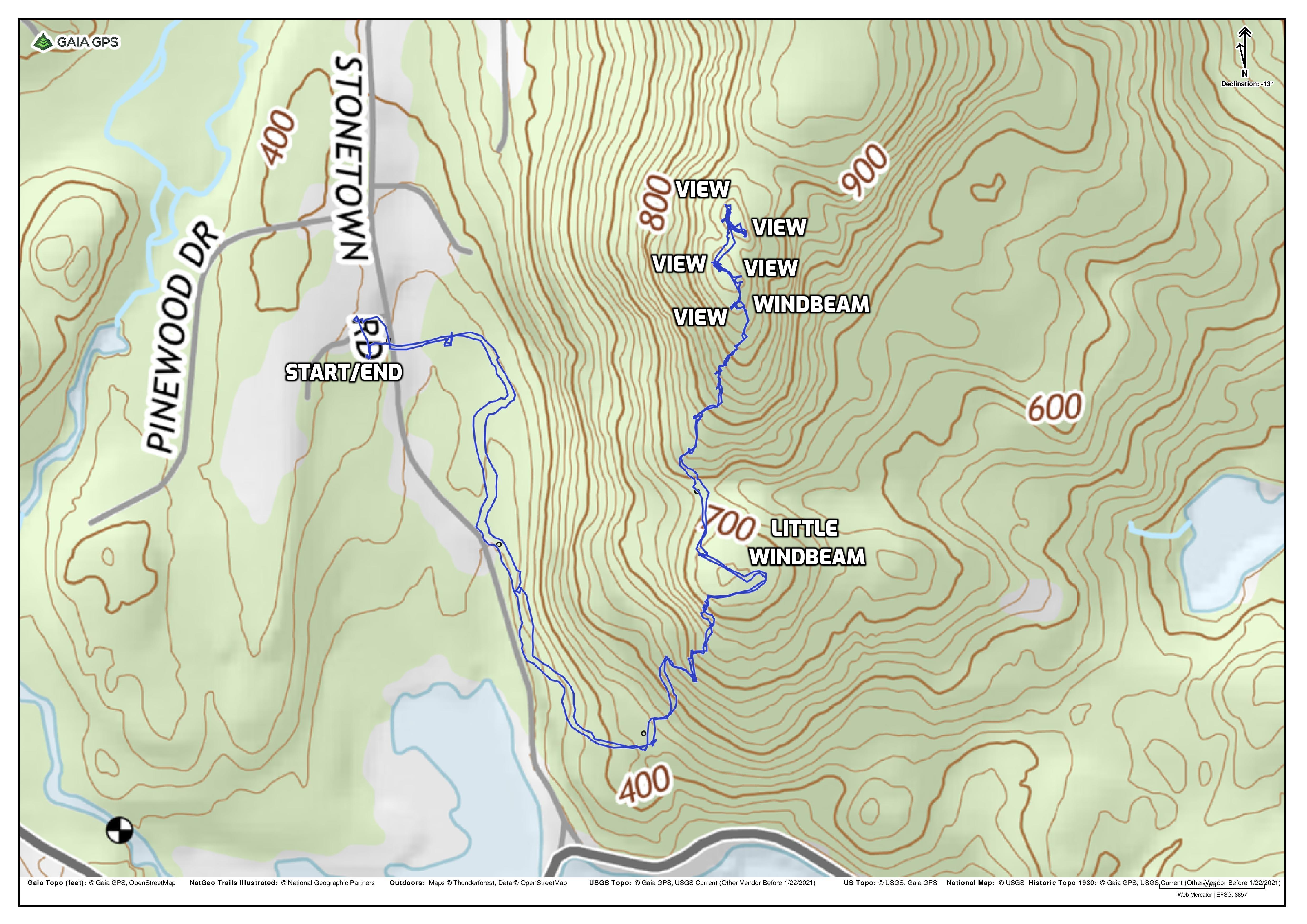 Windbeam Mountain from Stonetown Recreation Complex