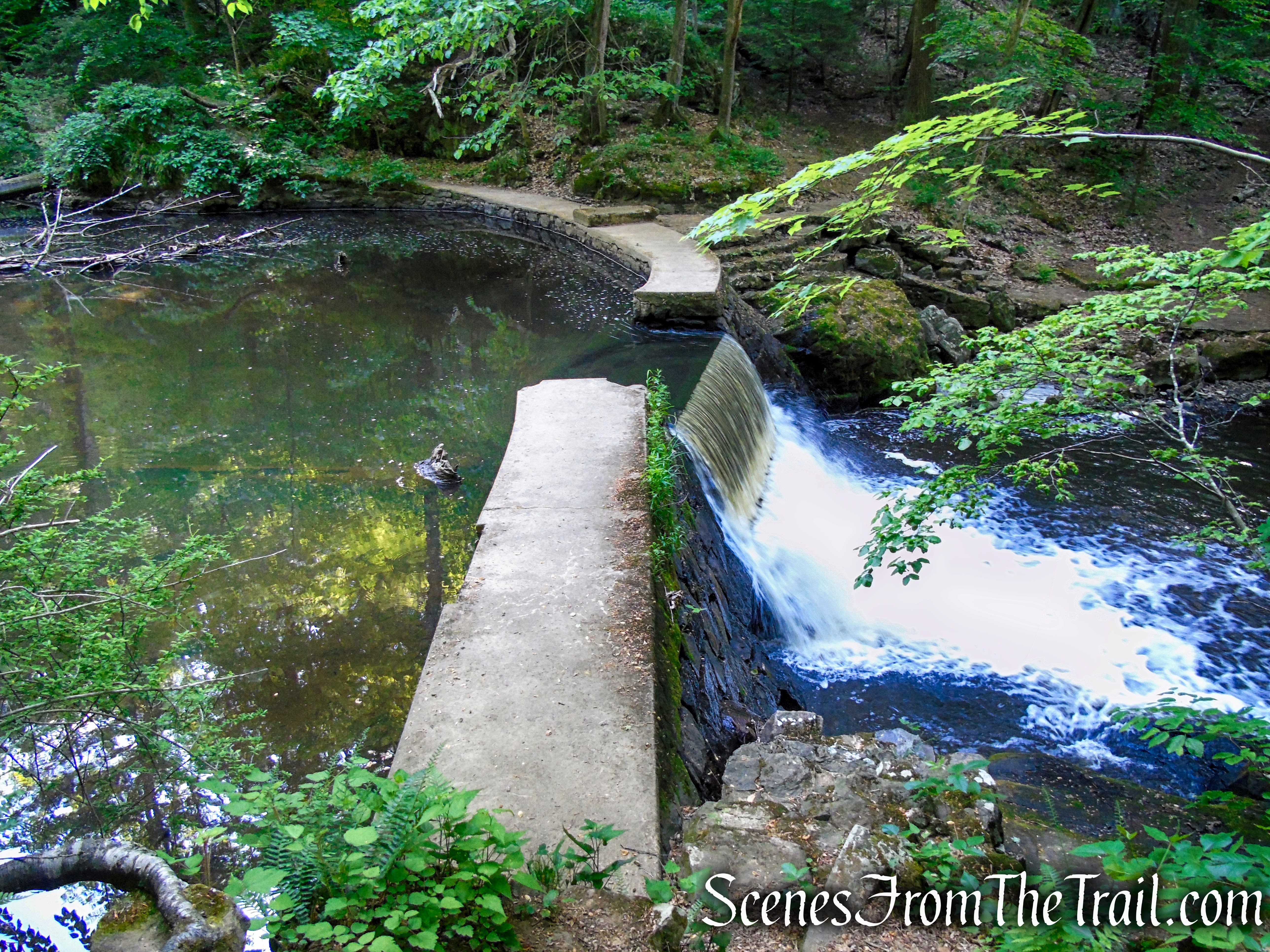 Dam waterfall - Kay's Cottage Ruins