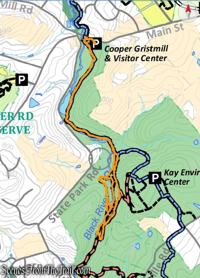 Kay’s Cottage Ruins from Cooper Gristmill