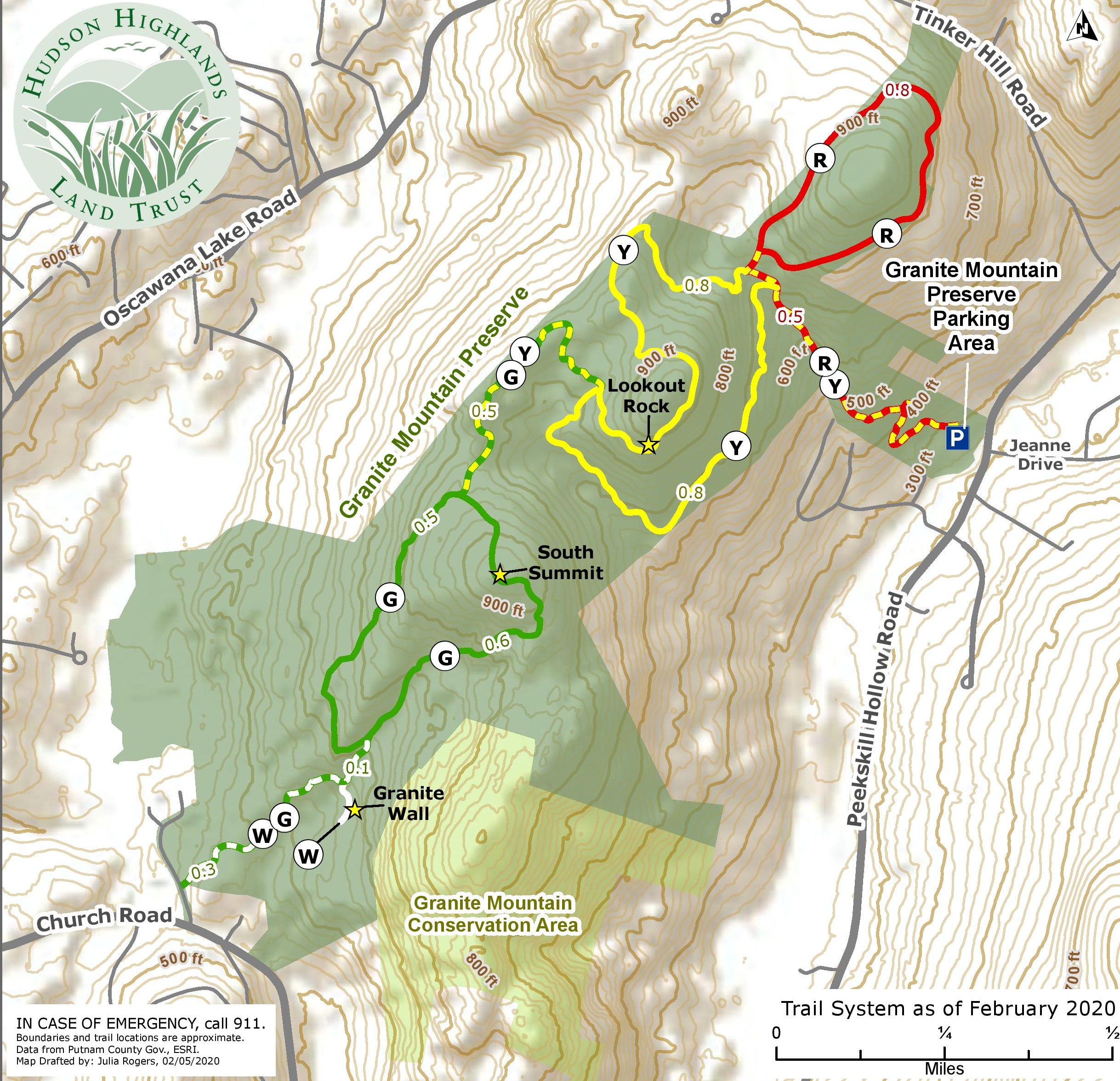 Granite Mountain Preserve Trail Map 2020