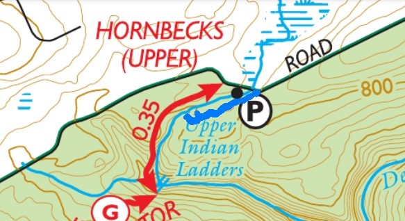 Unmarked trail – Upper Hornbecks Creek