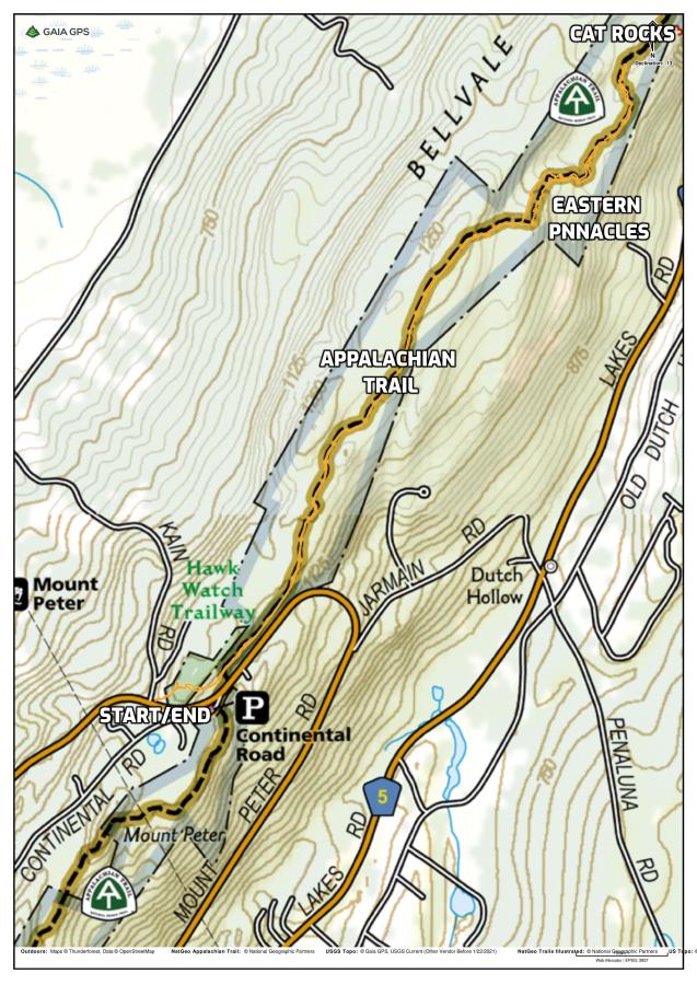 Eastern Pinnacles & Cat Rocks from Route 17A