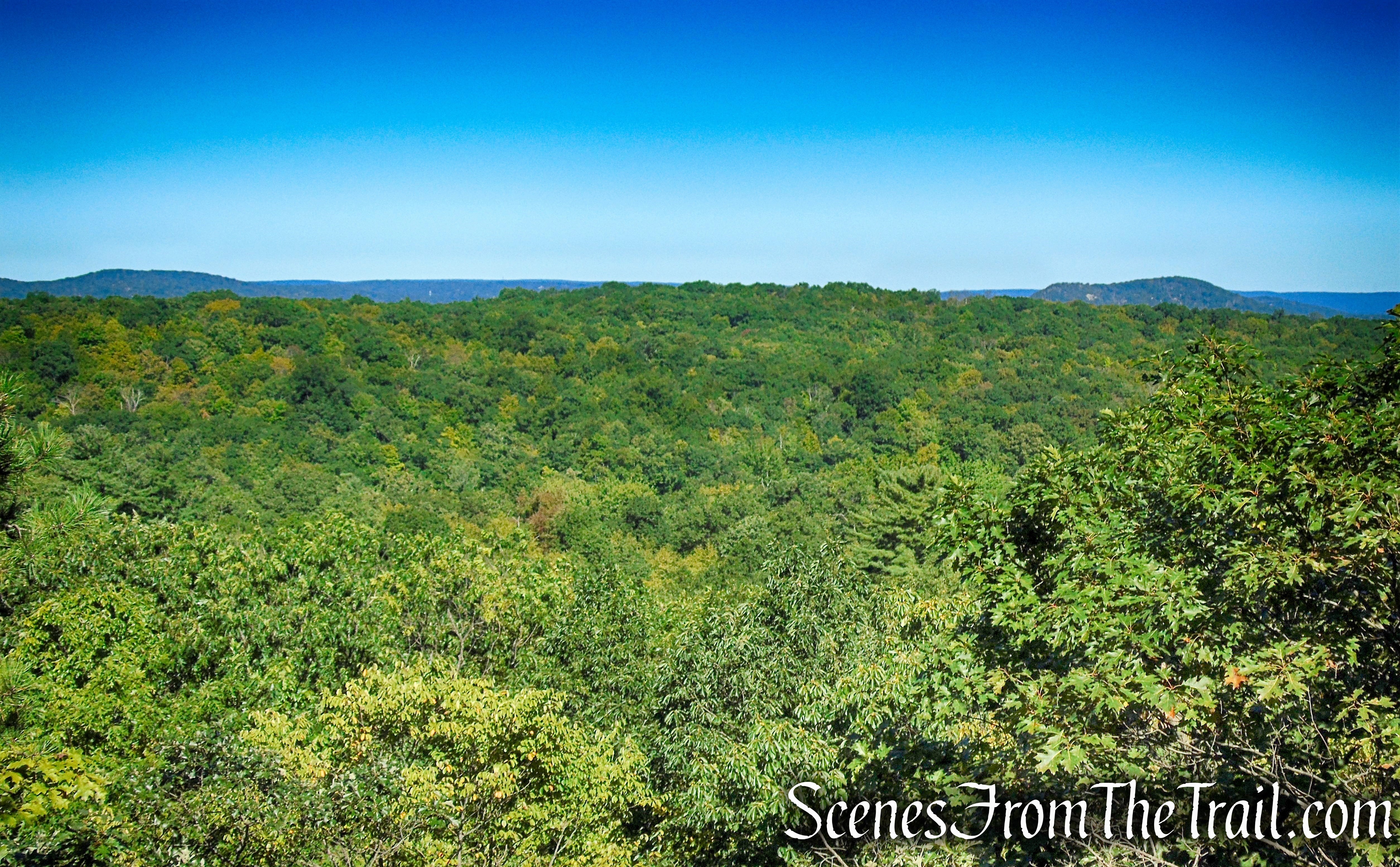 view over the Wyanokies - LeGrande Hill Loop