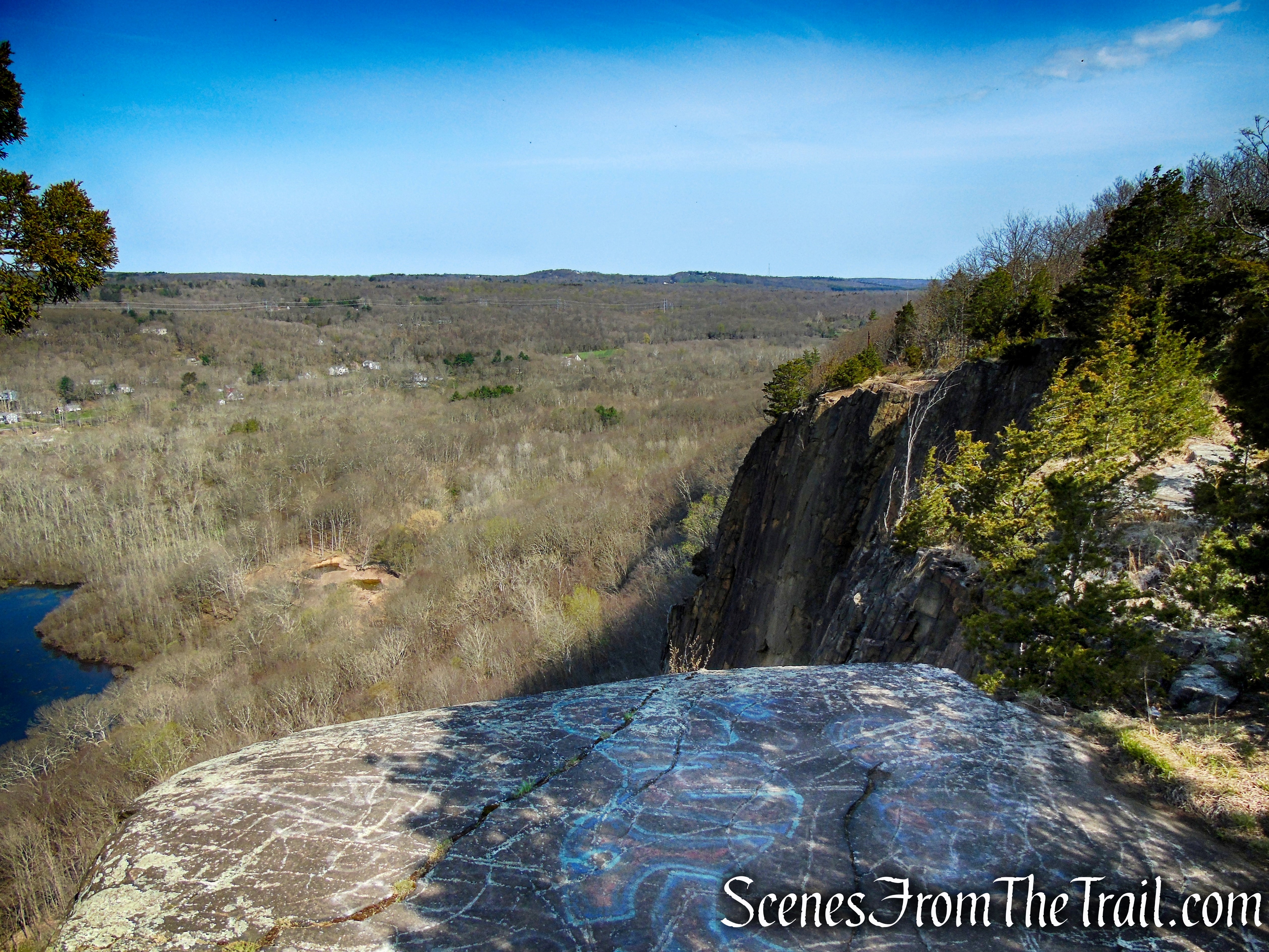 rock outcrop near Baldwin Drive