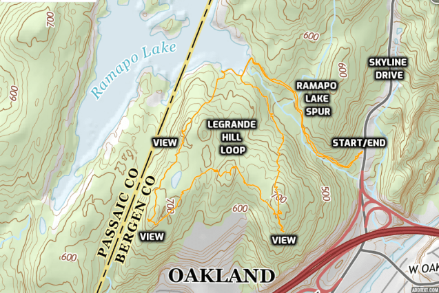 LeGrande Hill Loop – Ramapo Mountain State Forest
