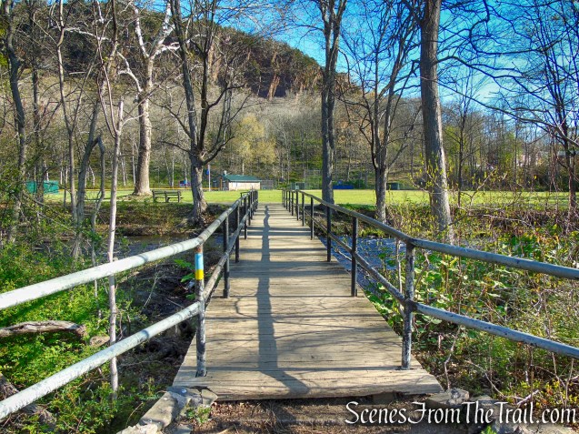 footbridge over the West River to Amrhyn Field