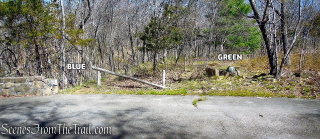 Regicides Trail and Green Trail near Judges Cave