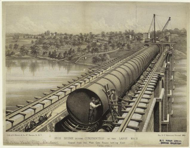 High Bridge during construction