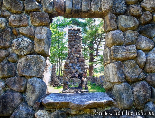 stone cabin ruins at Island Pond