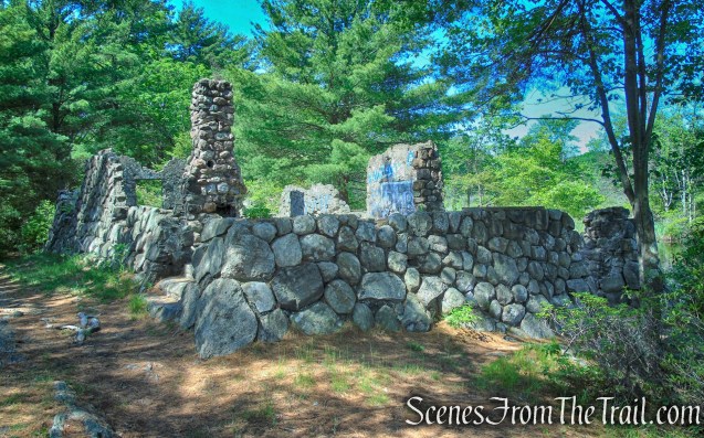 stone cabin ruins at Island Pond