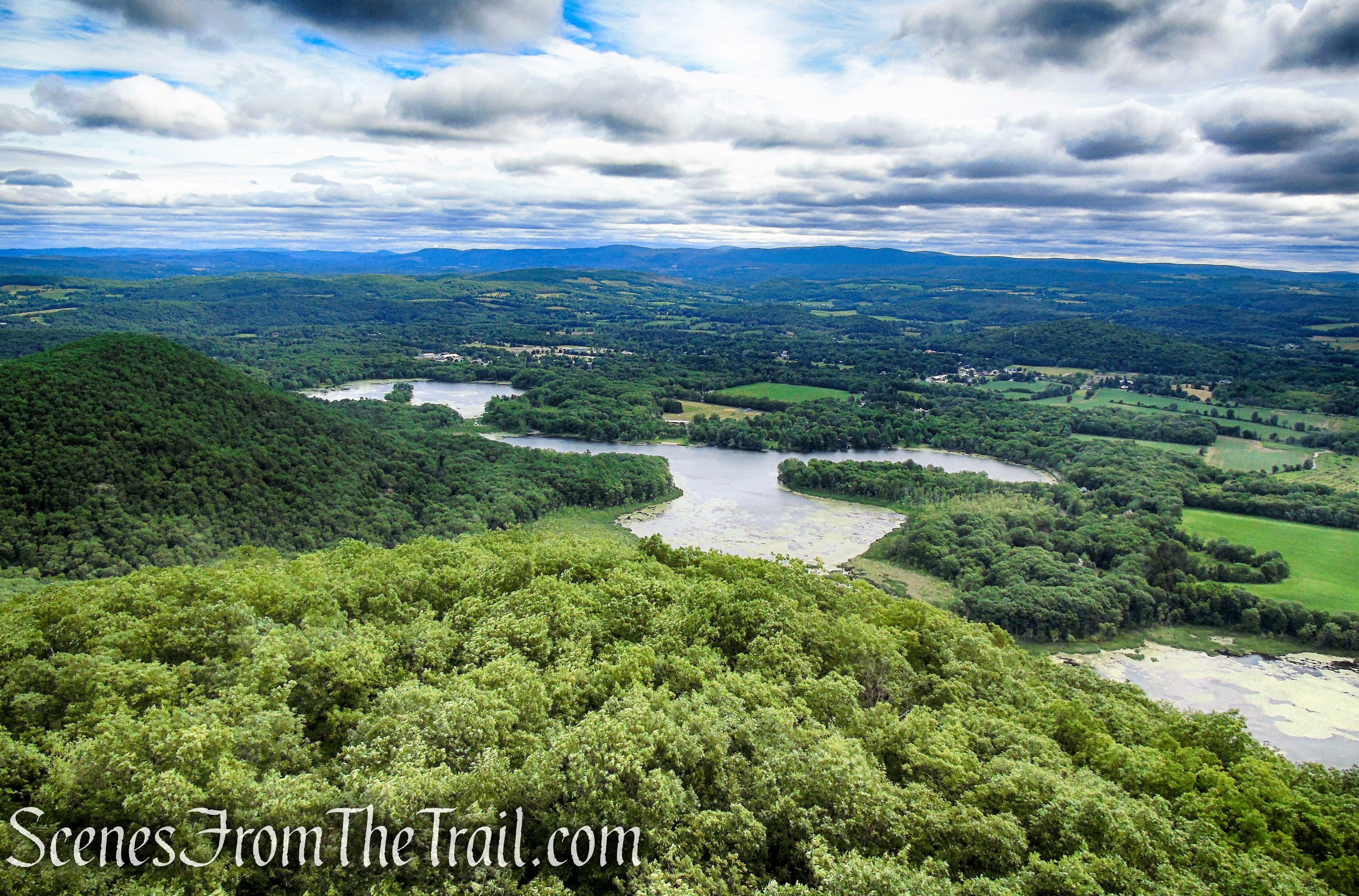 view northeast of Twin Island Lake (left) and Stissing Pond
