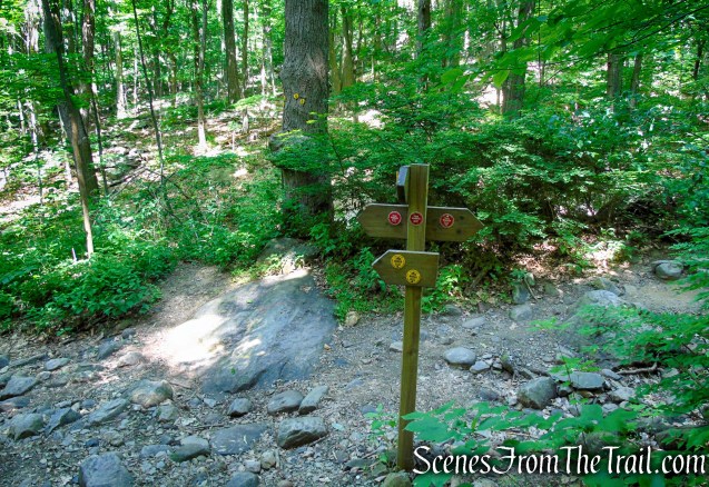 turn left on Brook/Undercliff Trails
