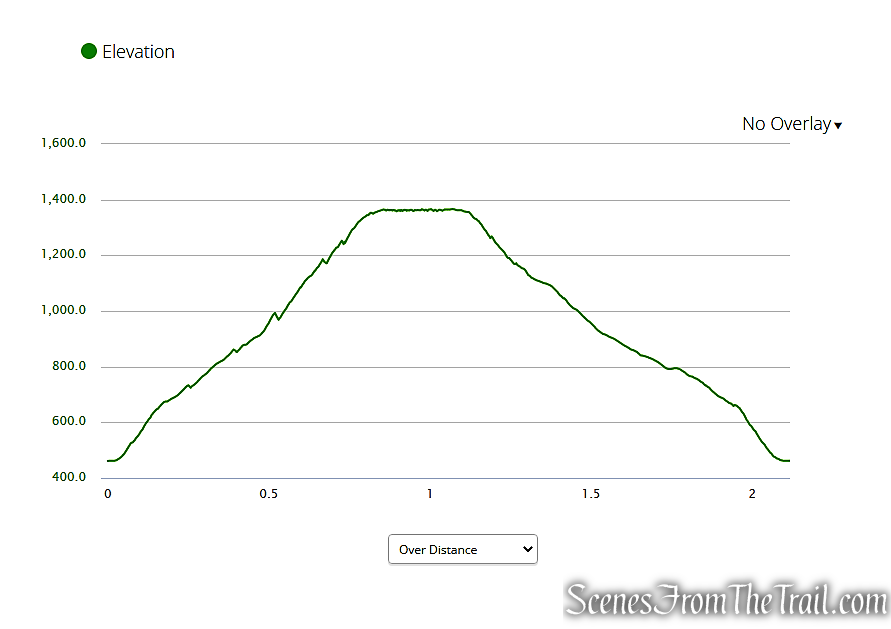 elevation profile - Stissing Mountain Fire Tower