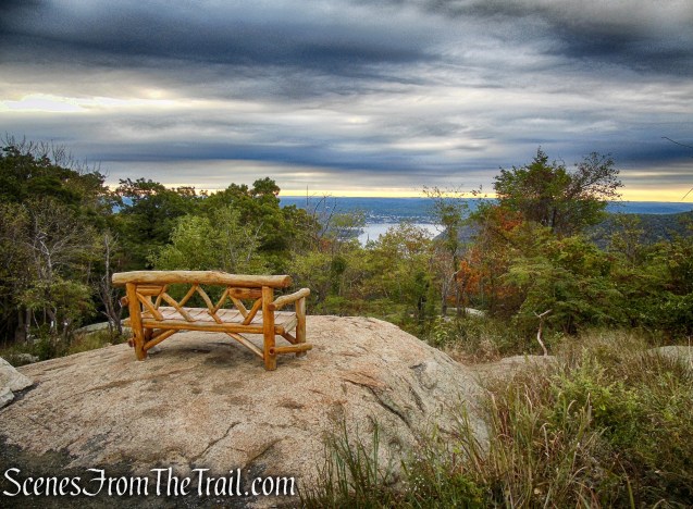rustic bench - Bear Mountain summit