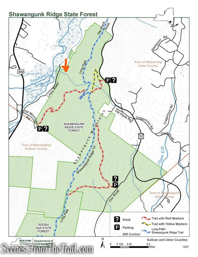 Shawangunk Ridge State Forest Trail Map