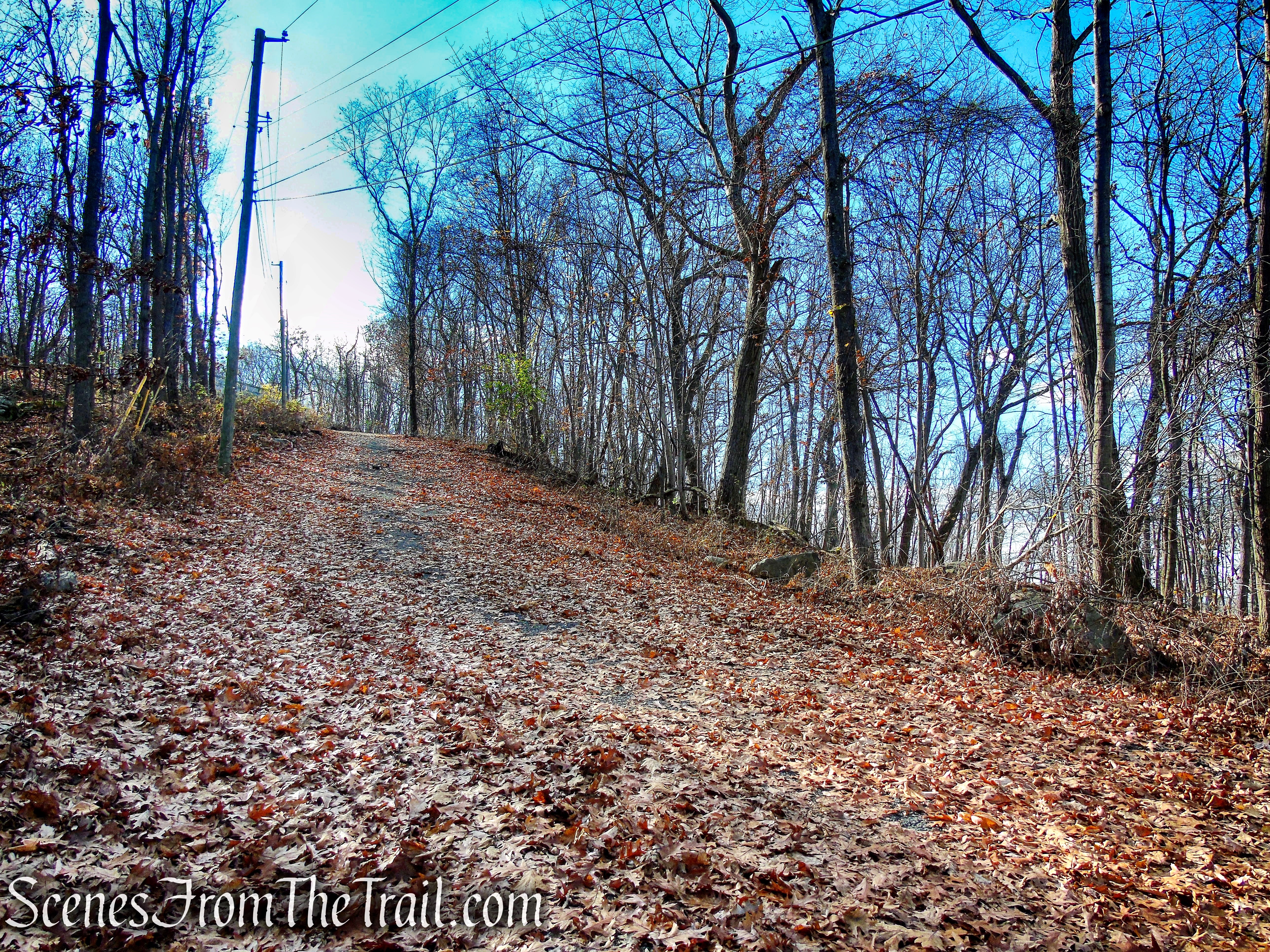 Turn left on paved access road