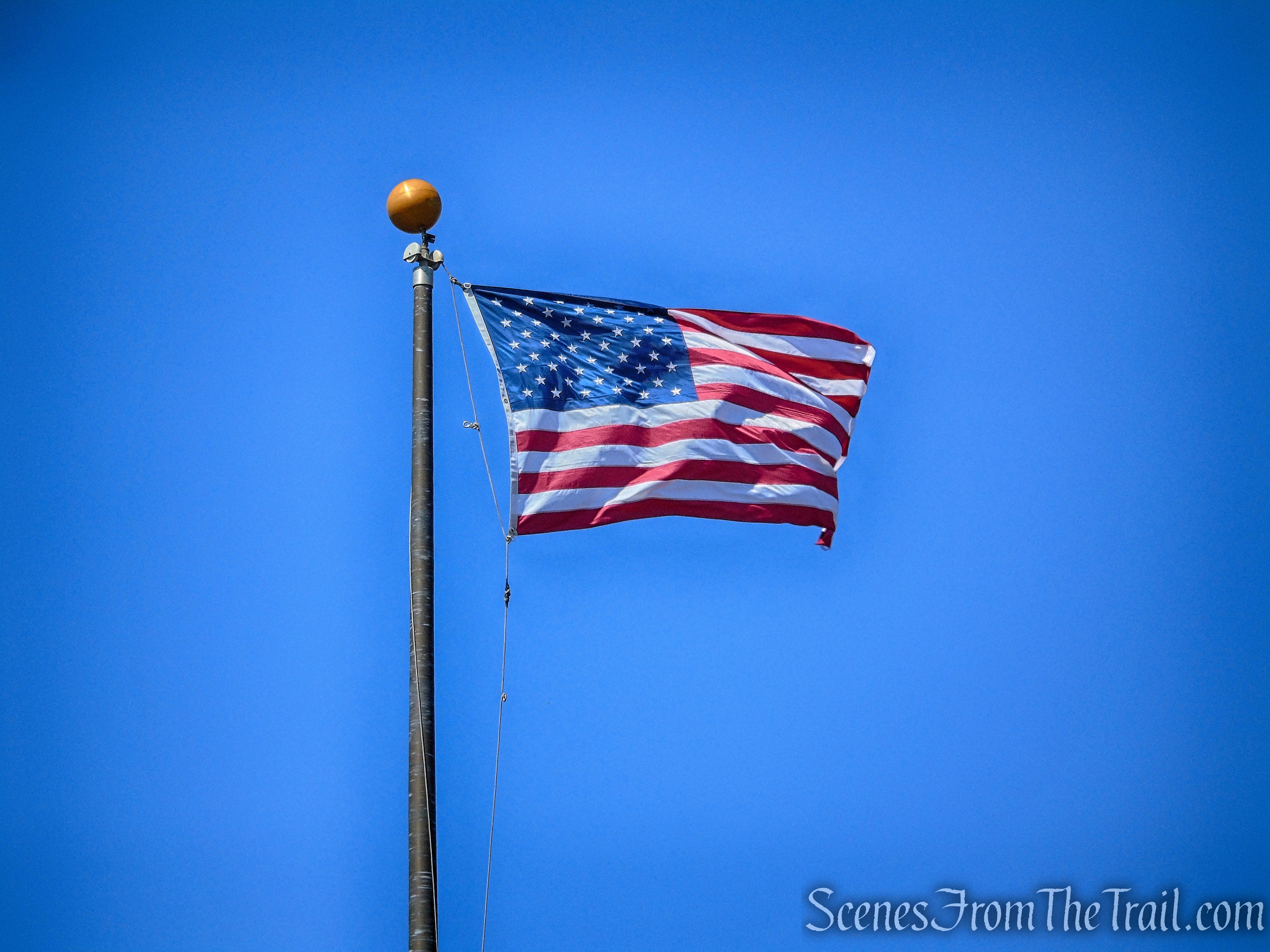 American Flag - Fire Island Lighthouse