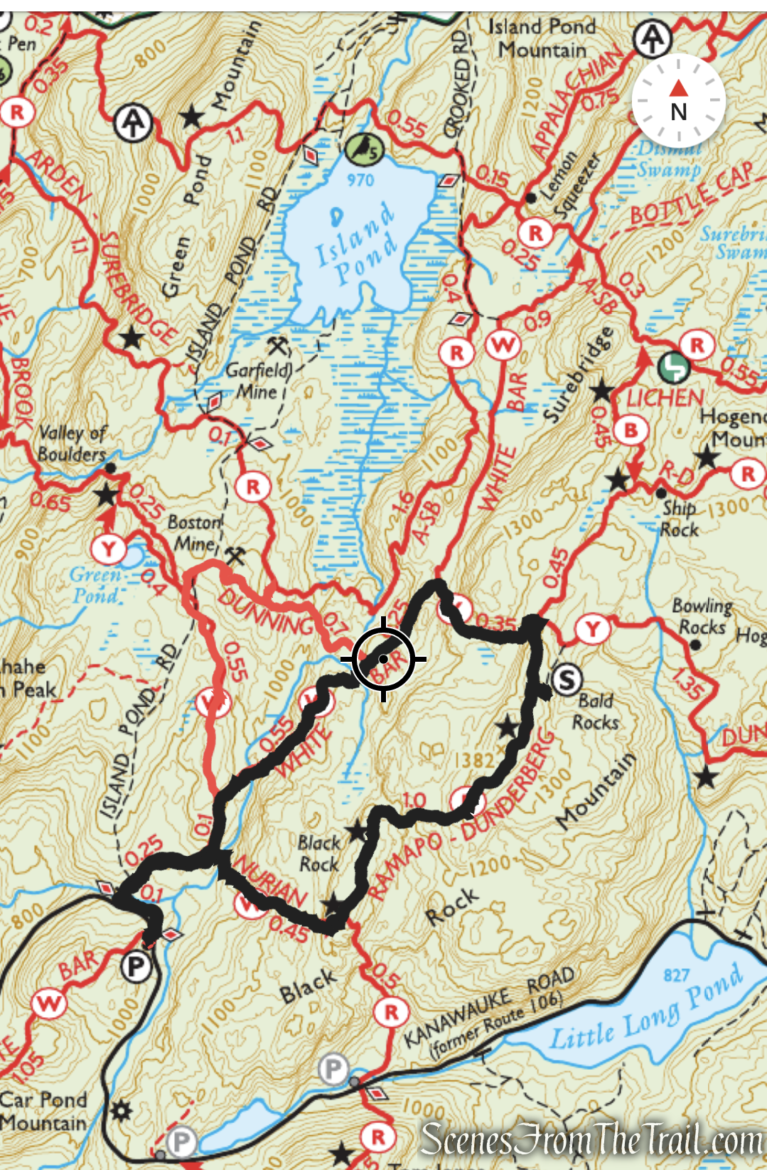 Black Rock Mountain Loop from White Bar Trailhead – Harriman State Park