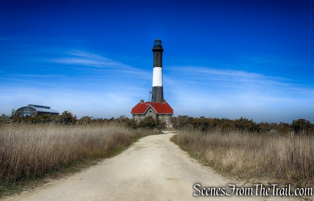 Fire Island Lighthouse as viewed from Lighthouse Driveway
