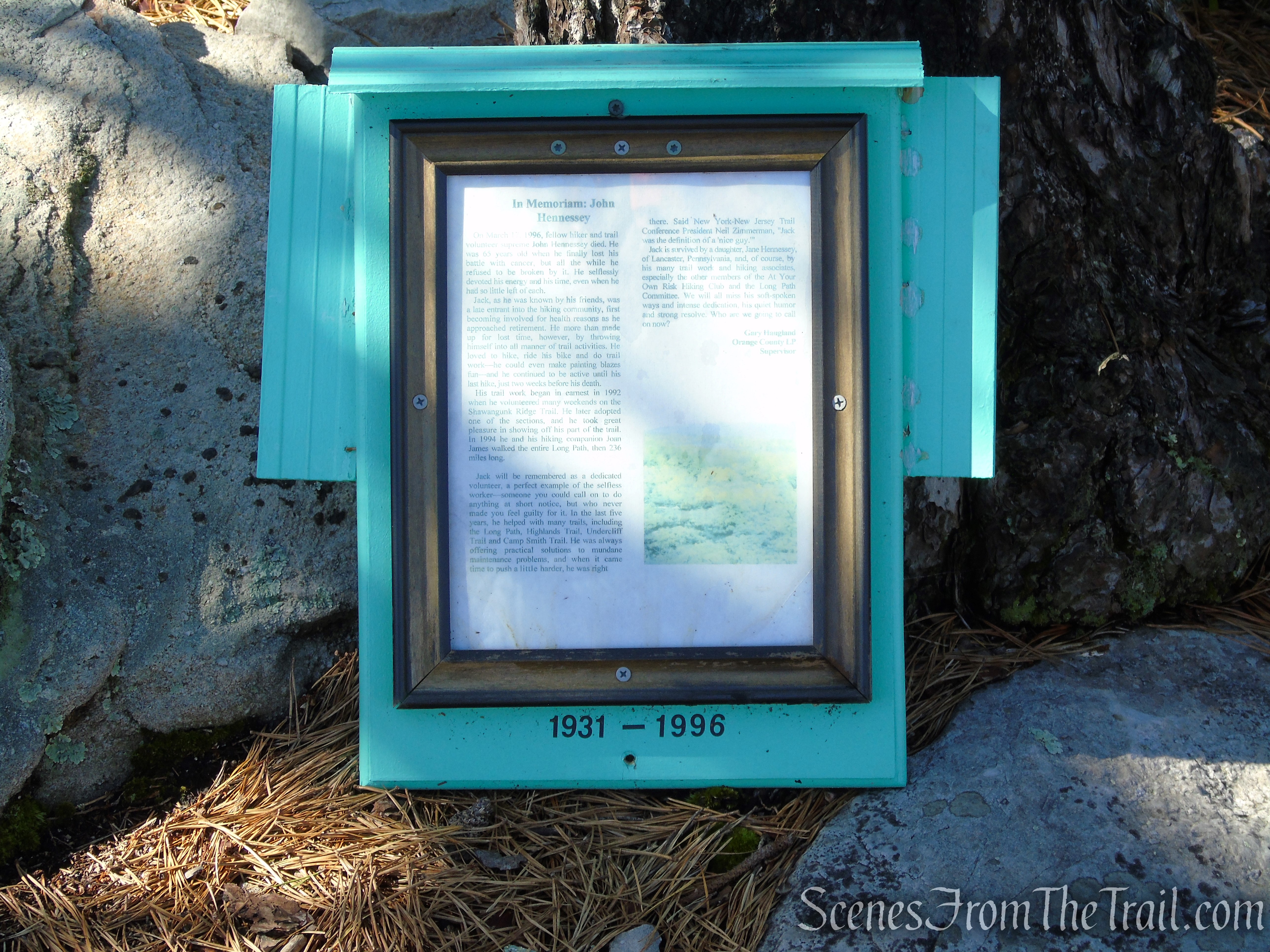 John Hennessey Memorial - Roosa Gap State Forest