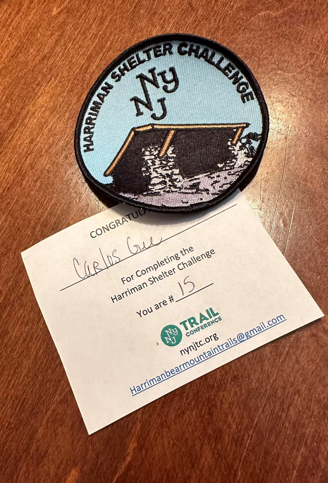 Harriman Shelters Challenge Patch