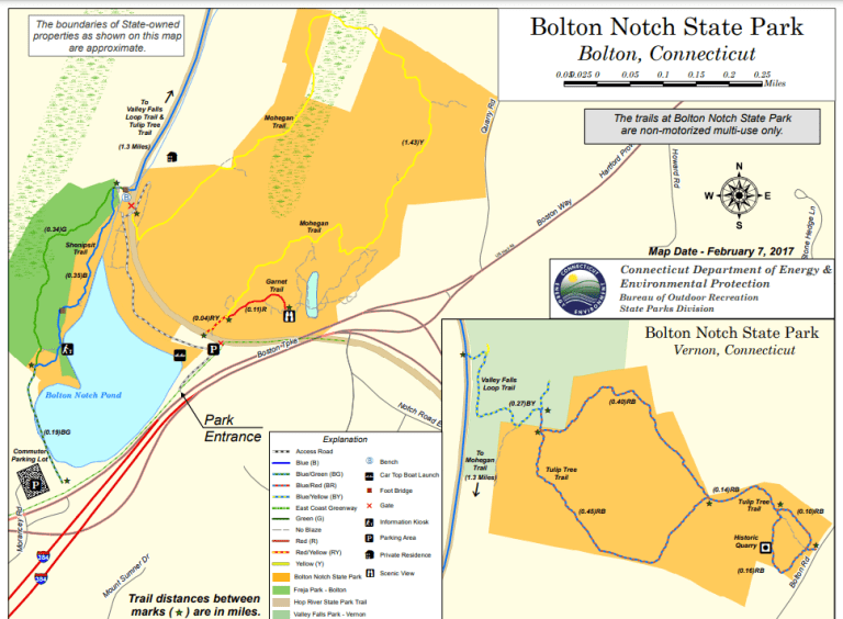 Squaw Cave, Flag Rock and Mohegan Trail Loop – Bolton Notch State Park