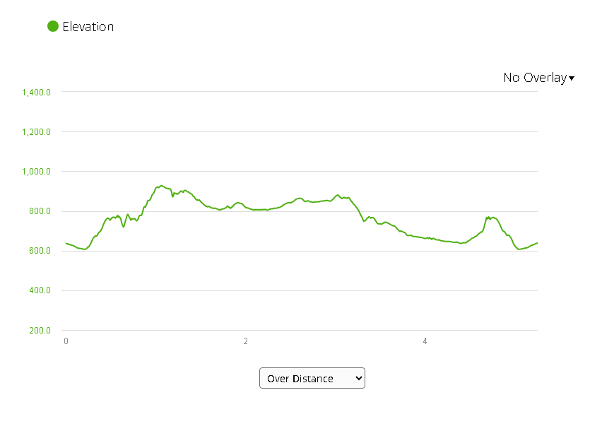 elevation profile - Pyramid Mountain