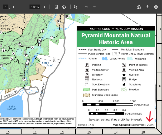 Morris County Park Commission Trail Map 2024