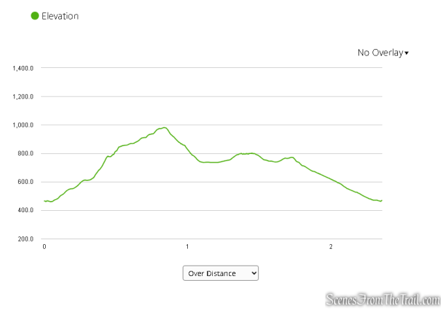 Elevation profile - Candlewood Hill Loop from Bell Hollow Road