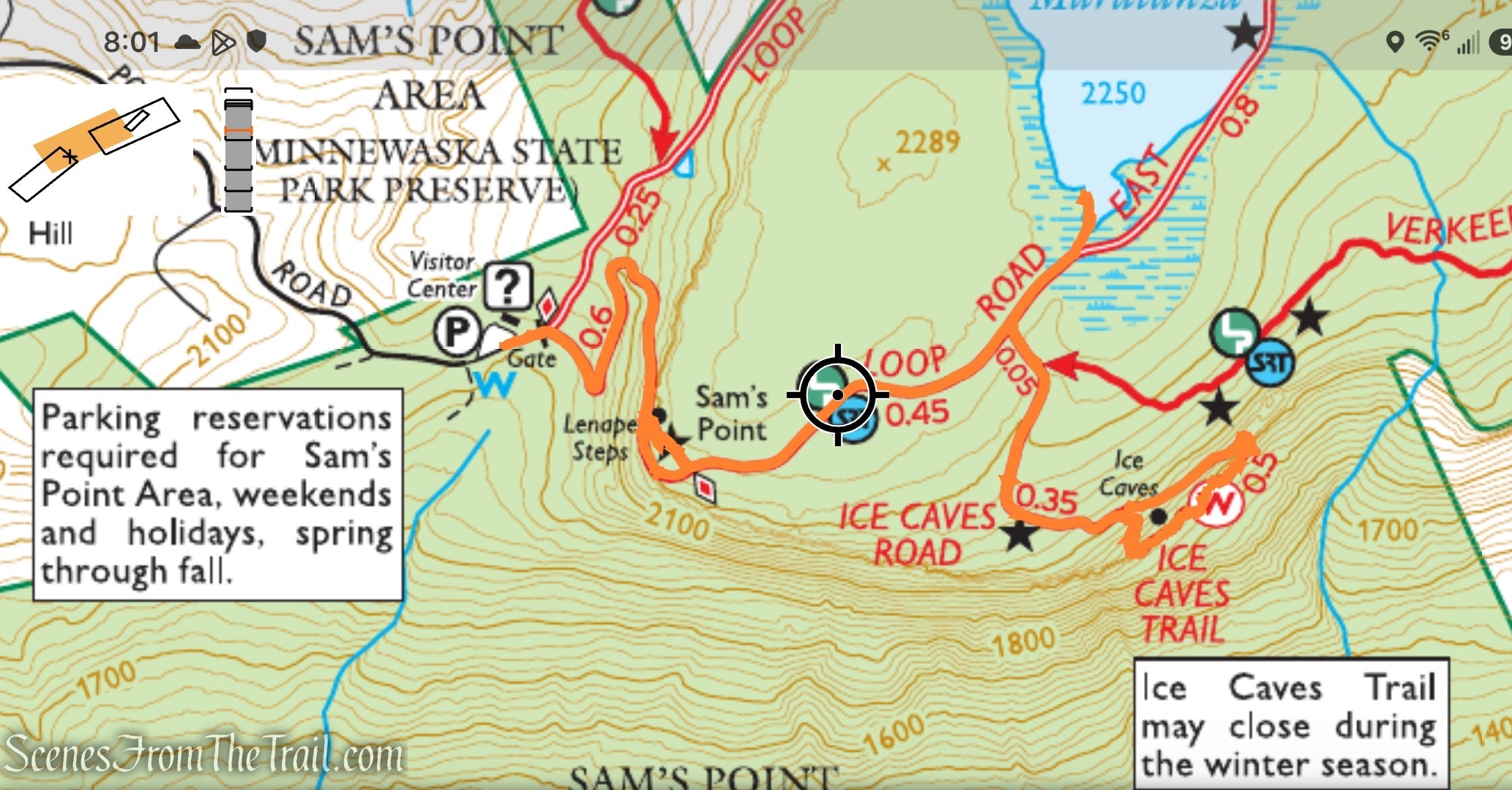 Lenape Steps & Ice Caves – Sam’s Point Area
