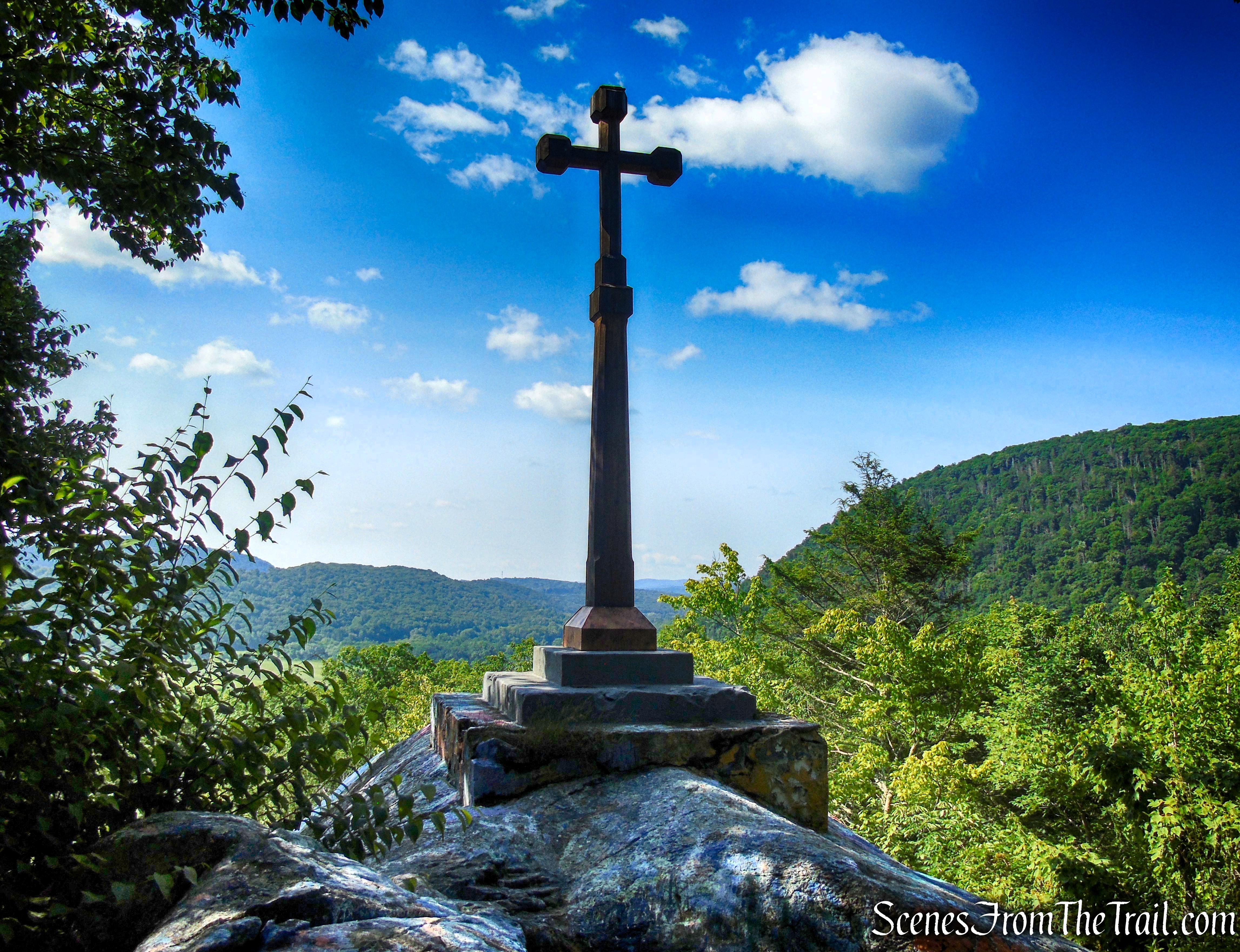 The Gunn Cross atop Numeral Rock