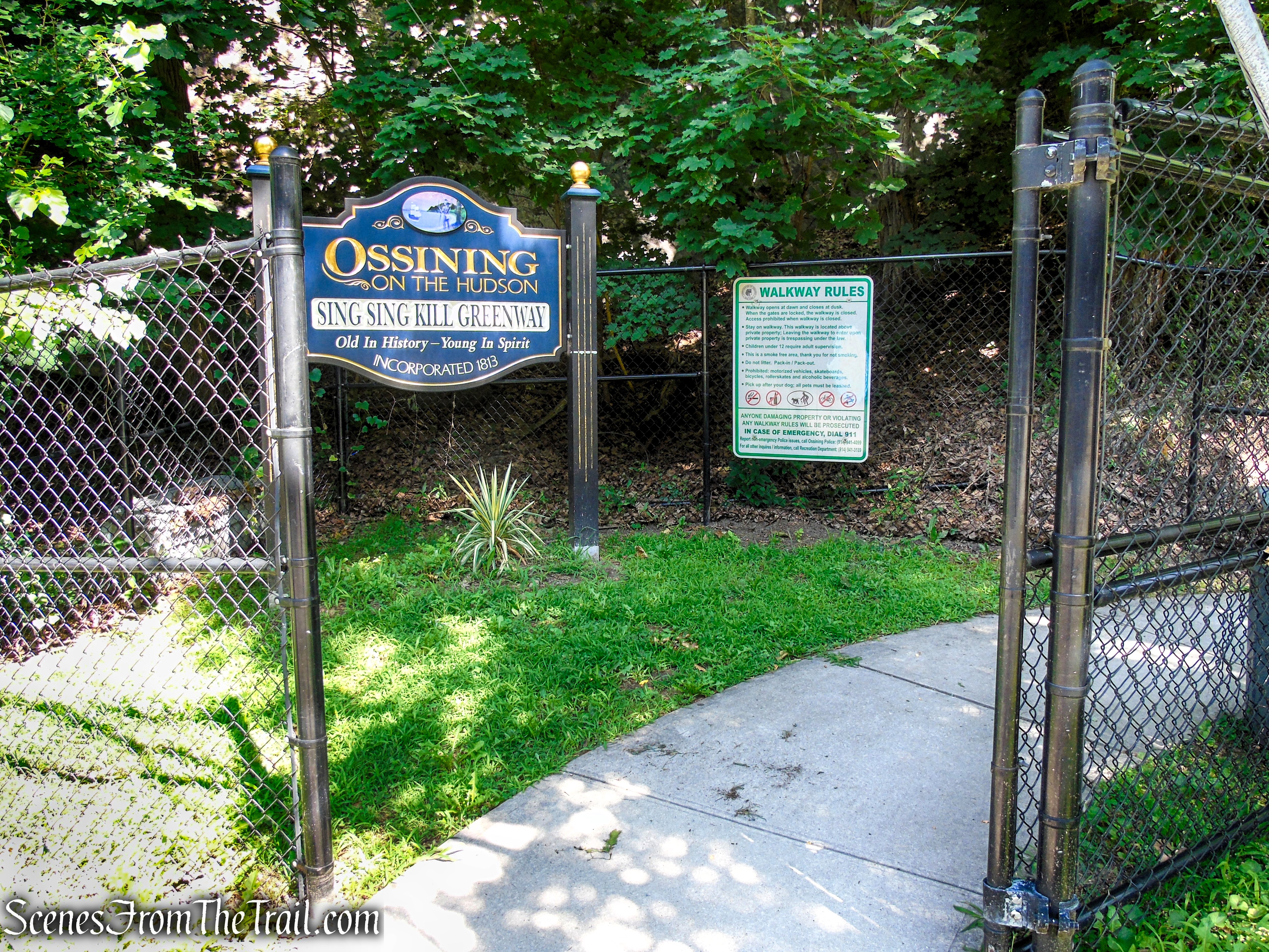 Central Avenue entrance - Sing Sing Kill Greenway